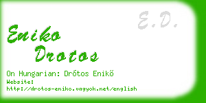 eniko drotos business card